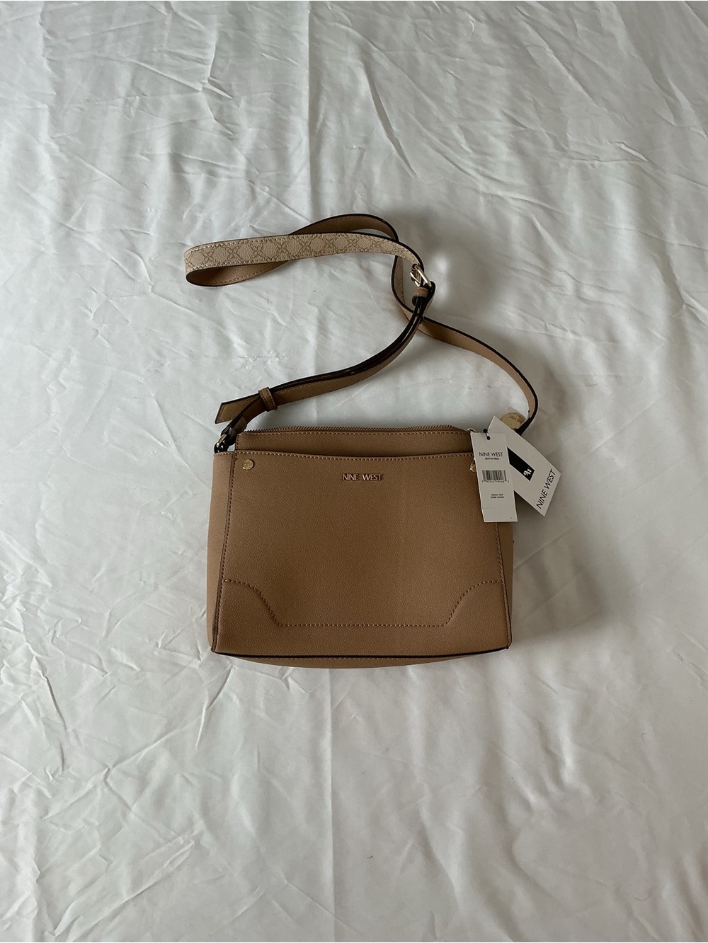Nine West Dark Khaki Crossbody Bag NWT Faux Leather